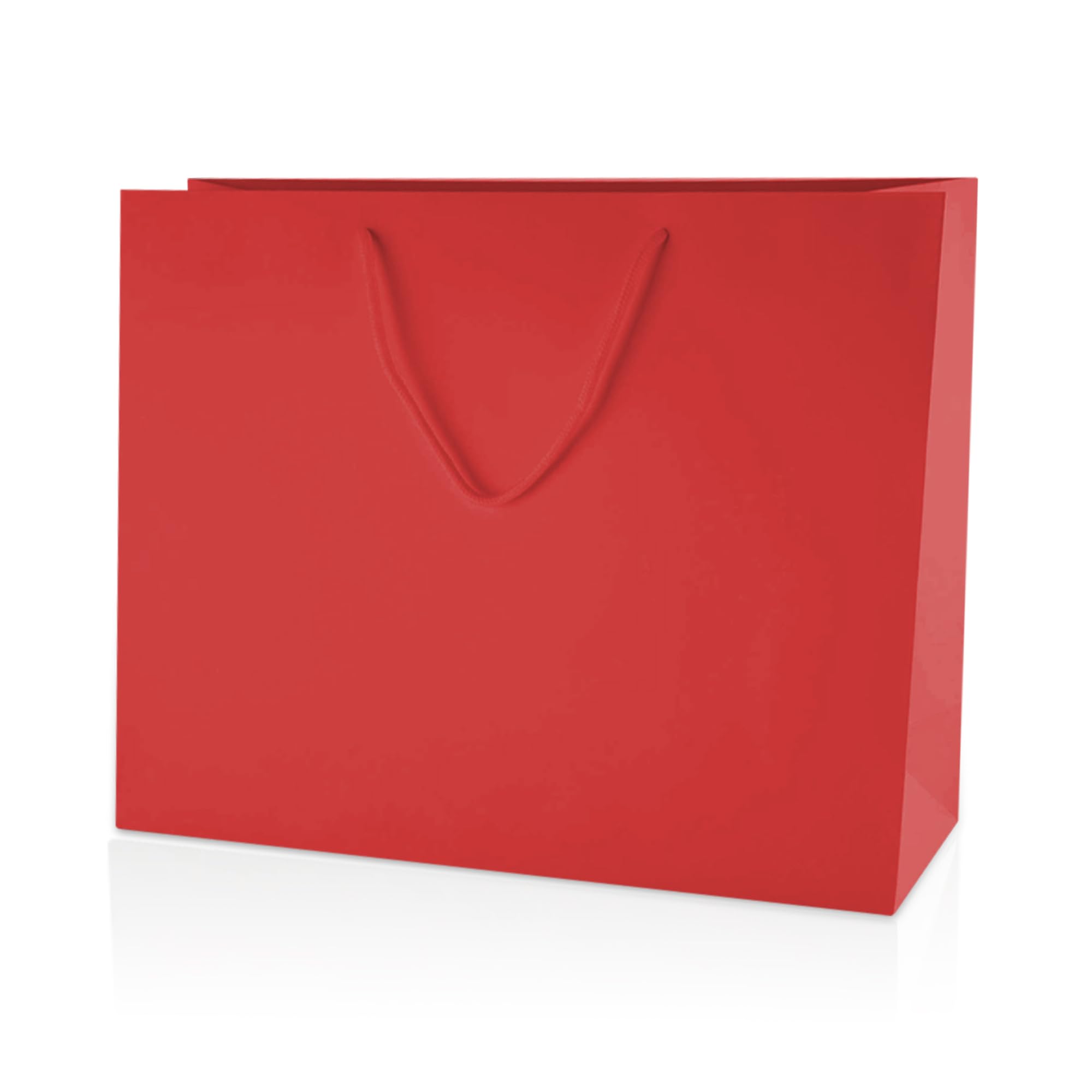 Thepaperbagstore 15× Red Large Matt Laminated Gift Bags 40 x 30 x 13 cm – 210 gsm Boutique Paper Bags with Rope Handles & Reinforced Base – Ideal for Gifts, Weddings, Retail & Corporate Use