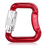 Lixada Screwgate Carabiner 18KN/20KN Rock Climbing Master Hook Outdoor Safety Paragliding Paraglider Parachute Locking Carabiner