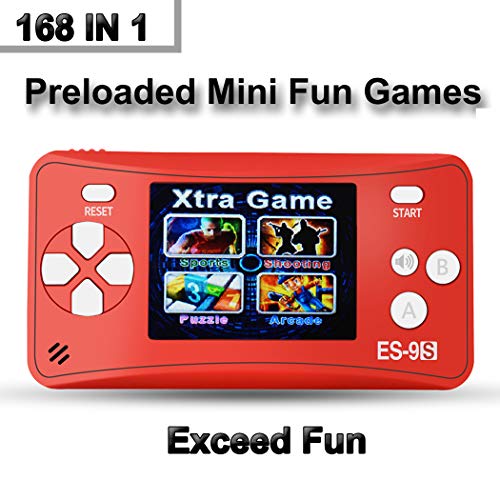 Retro Handheld Games for Kids with Built in 168 Classic Video Games Device Mini Arcade Gaming Machines Portable Electronic Consoles 16 Bit 2.5" Screen (Classic Red) - Thumbnail 2