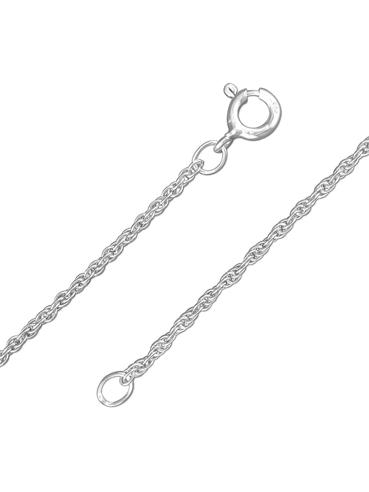 10.5 Inch Extra Large Length Rope/Prince of Wales Sterling Silver Anklet/Ankle Bracelet/Ankle Chain - 925 Sterling Silver - 10.5" Inch / 27 cm - 1.8mm Wide - Anklets for Women. SKW30B