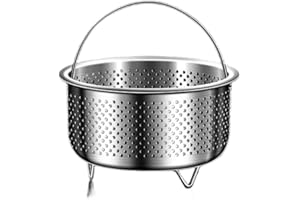 Stainless Steel Steamer Basket for Pots, Food-Grade 304 Mesh Vegetable Steamer with Stable Feet & Ergonomic Handle, Dishwashe