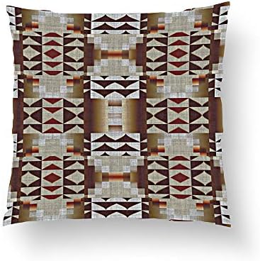 Zippered Pillow Covers Pillowcases One Side 20x20 Inch Red Orange Gray Beige Brown Eclectic Ethnic Art Pillow Pillow Cases Cushion Cover for Home Sofa Bedding