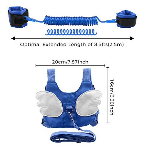 OFUN Toddler Harness Safety Leashes, Baby Leash for Walking, Anti Lost Wrist Link 2.5m, Walking Safety Harness for Kids, Toddler Leash Harness