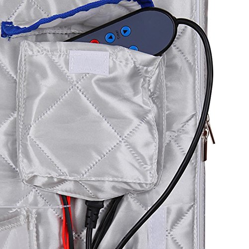 Ridgeyard Portable Safe Folding Far FIR Infrared Sauna Spa Tent with Heating Footpad and Chair Slimming Weight Loss +Negative Ion Detox