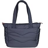 Tote Bag for Women, Lightweight Puffy Tote Bag with Laptop Compartment, Quilted Shoulder Bag Handbag for Travel, Work