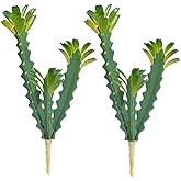 COTSEN Artificial Succulents Artificial Cactus Plant 2 Pack Fake Cactus Unpotted Artificial Succulent Plants Home Garden Office Indoor and Outdoor Decor