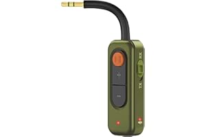 GLOBELEC Bluetooth 5.4 Transmitter Receiver,2-in-1 Bluetooth Wireless Audio Transmitter for Headphones or BT Devices,3.5mm Audio Jack Adapter,for Car, PC,Headphone