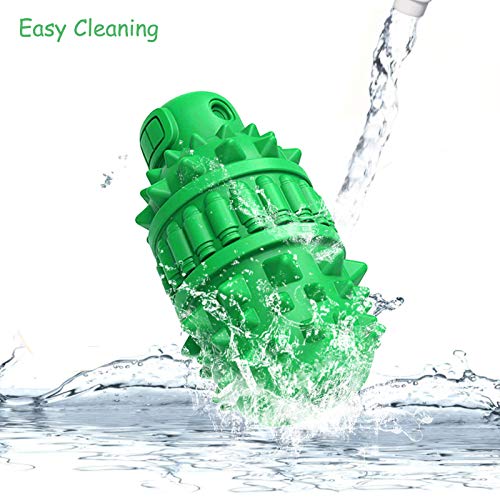 GeLar Dog Squeak Toy for Aggressive Chewers, Indestructible Tough Dog Toys Toothbrush Chew Toy - Dog Teeth Cleaning Stick for Large/Medium Breed - Durable Natural Rubber, Milk Flavor (Green)