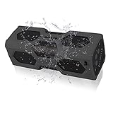 Bluetooth Speakers Waterproof Bluesim® Outdoor Speaker with NFC Function Built in Mic for iPhone 6 6Plus, iPad,Galaxy S6, LG and Android Tablets PC ,Laptop(Black)