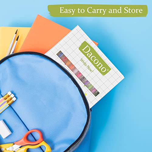 Dacono Glitter Gel Ink Pen, Colored Gel Glitter Pen 12 Color Set, 3-Dimensional Jelly Ink Pens 1.0mm Bold Metallic Glitter Gel Pens Coloring Markers DIY Fluorescent Painting Pen