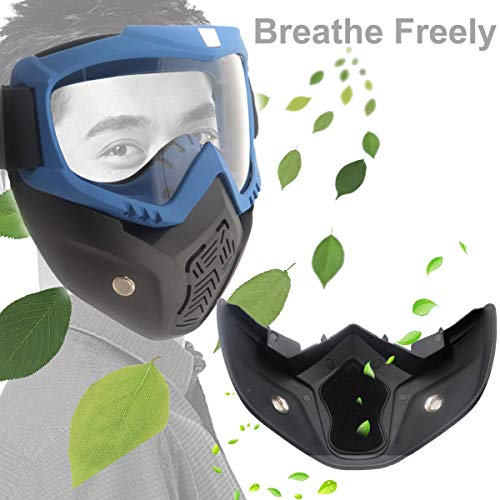 image for POKONBOY 2 Pack Face Mask, Tactical Mask with Goggles Compatible with 