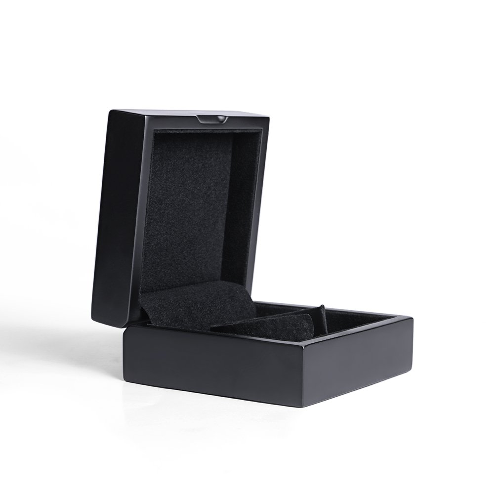 Olymbros Wooden Decorative Jewelry Gift Boxes with Velvet Interior for Bracelet,Black