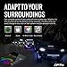 OPT7 Aura 4pc RGB LED Rock Lights w/soundsync Bluetooth App Control - Dimmer Strobe Fade IP67 Waterproof pods for Offroad, Crawling, Climbing