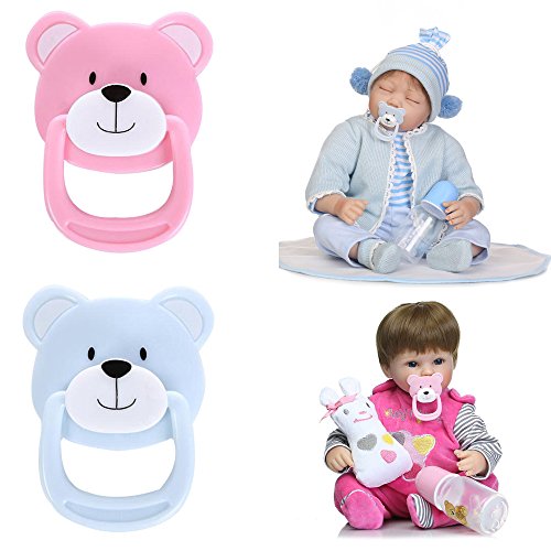 Sunny&Love ZHUOJU 1PC New Dummy Pacifier with Internal Magnetic Accessories for Reborn Baby Dolls (Blue)
