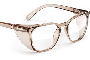 Stoggles Square Z87.1 Certified Polycarbonate Safety Glasses, Scratch & Shatter-Proof, Blue-Light & UV Blocking Lens, Top & Side Shields, Anti-Fog Dip Coated, Durable, Protective & Stylish Eyewear