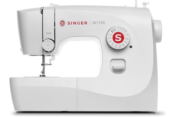 SINGER® M1150 Portable Sewing Machine (White) with Accessories | 16 Built-In Stitches Delivers 45 Stitch Applications | Top D