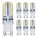 G9 Pin Base LED Bulb, 25 Watt Glass Halogen (Daylight White 6000K) Light Bulbs Replacement, 120V AC, 3W / 250 Lumens, T4 JCD Chandelier Incandescent Lamp, Pack of 6
