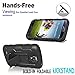 Galaxy S4 Case, Galaxy S4 i9500 Case, Starshop [Heavy Duty] Dual Layers Kickstand Case with [0.33m 9H Tempered Glass Screen Protector Included] and Locking Belt Clip (Black)