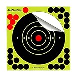 JingZhouYang Shooting Targets 8 Inch Self Adhesive Paper Reactive Splatter Targets Stickers 100 & 75 & 50 & 40 & 25 Pack for Gun Rifle Pistol Bb Gun Airsoft Pellet Gun Air Rifle