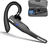 VOUNEDA Bluetooth 5.1 Single Ear Headset, 10 Hour Battery, TWS Compatible, Siri view 1