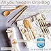Bamboo Utensils - Natural Cutlery Set - Reusable Wooden Utensil Set to Reduce Plastic to Zero Waste - Portable Flatware Set as an Eco-Friendly Alternative to Disposable Cutlery - 10 Pieces with Case