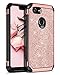BENTOBEN Google Pixel 3 XL Case, Slim Glitter Bling Girl Women Sparkly Phone Cases Non-Slip Scratch Proof Heavy Duty Hybrid 2 in 1 Shockproof Protective Phone Cover for Google Pixel 3 XL, Rose Gold