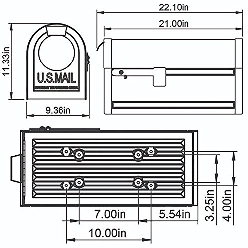 Gibraltar Northpointe Steel Post Mount Mailbox & Aluminum Post, Venetian Bronze - Thumbnail 6