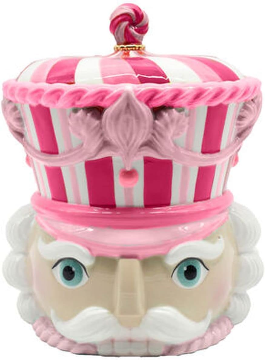 Nutcrackers - December Diamonds Nutcracker Sweet Shoppe Pink Nutcracker Cookie Jar