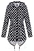 Meaneor Women's Waterproof Raincoat Outdoor Hooded Rain Jacket Black and White Polka Dot M