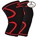 Smalets Compression Knee Support Sleeves (1 Pair) -Powerful Joint Protection for Cross Training, Weightlifting, Running & More Black M
