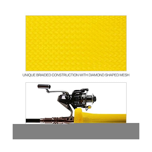 Isafish-Braided-Fishing-Rod-Sock-Covers-Spinning-Baitcasting-Rod-Sleeve-Expandable-67-Inch-Fishing-Gloves-Protector