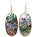 SUNYIK Women's Abalone Shell Oval Dangle Earrings,Gold Plated