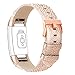 Vancle Fitbit Charge 2 Band,Luxury Genuine Leather Replacement Strap for Fit bit Charge 2(No Tracker) (Pink Gold)