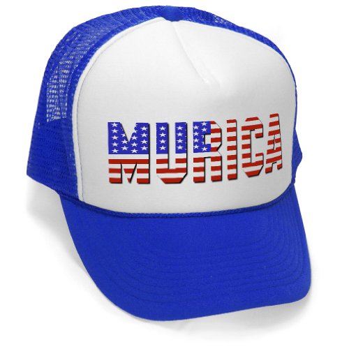 MURICA FOURTH OF JULY USA - 4th america patriot Mesh Trucker Cap Hat Cap, Royal