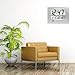 HeQiao Silent Desk Clocks Digital Wall Clock Simple Large LCD Alarm Clock with Temperature Calendar for Home Office (Silver)