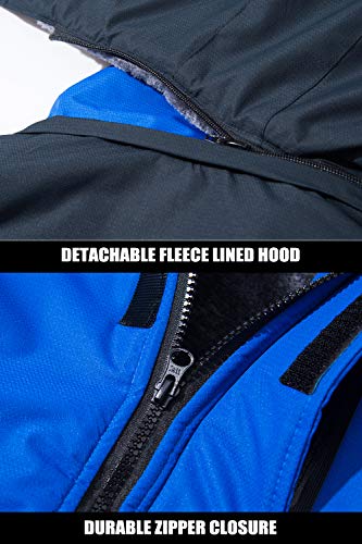 MAGNIVIT Herren Wasserdichte Skijacken mit abnehmbarer Mütze Winter Winddicht Wandern Regenmantel – Bild 6