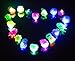 Dimore Flashing Light Up Bumpy Ring Toys LED Finger Lights 24 Pack Party Favor Blinking Jelly Rubber Rings