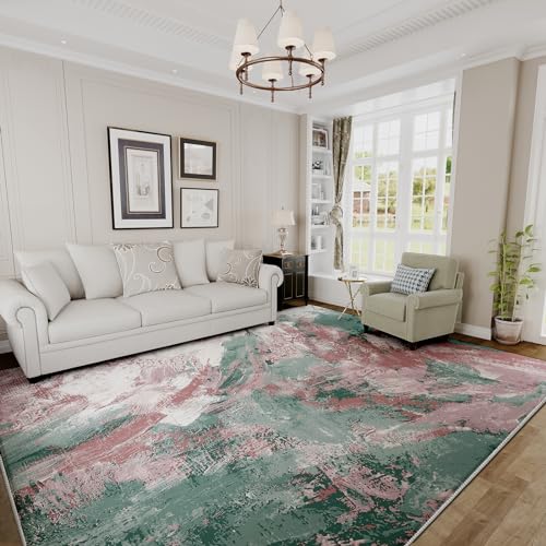 Photo 1 of H.VERSAILTEX Area Rugs for Bedroom Large Living Room Rug Area Rugs 8x10 Ft Carpet Western Rugs Anti-Skid Durable Washable Rug Boho Decor, Abstract Painting - 8x10 Feet
