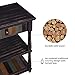 VASAGLE Console Table with Colorful Drawers, 3-Tier Entryway Table with Shelves, for Living Room, Dining Room, Hallway, Assembly Without Tools, Turned Wood Legs, Country Brown