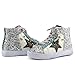 Bakkotie Toddler Baby Glittler Shoe Girl/Boy Sequin Star High Top Sneaker(F1701-White/BBNN-35)