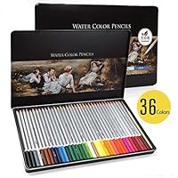 YASSUN Deluxe Color Pencil Set - 36 Bright Colors, Advanced Soft Nuclear Watercolor Pencils, Great Gifts for Creative Children & Painters