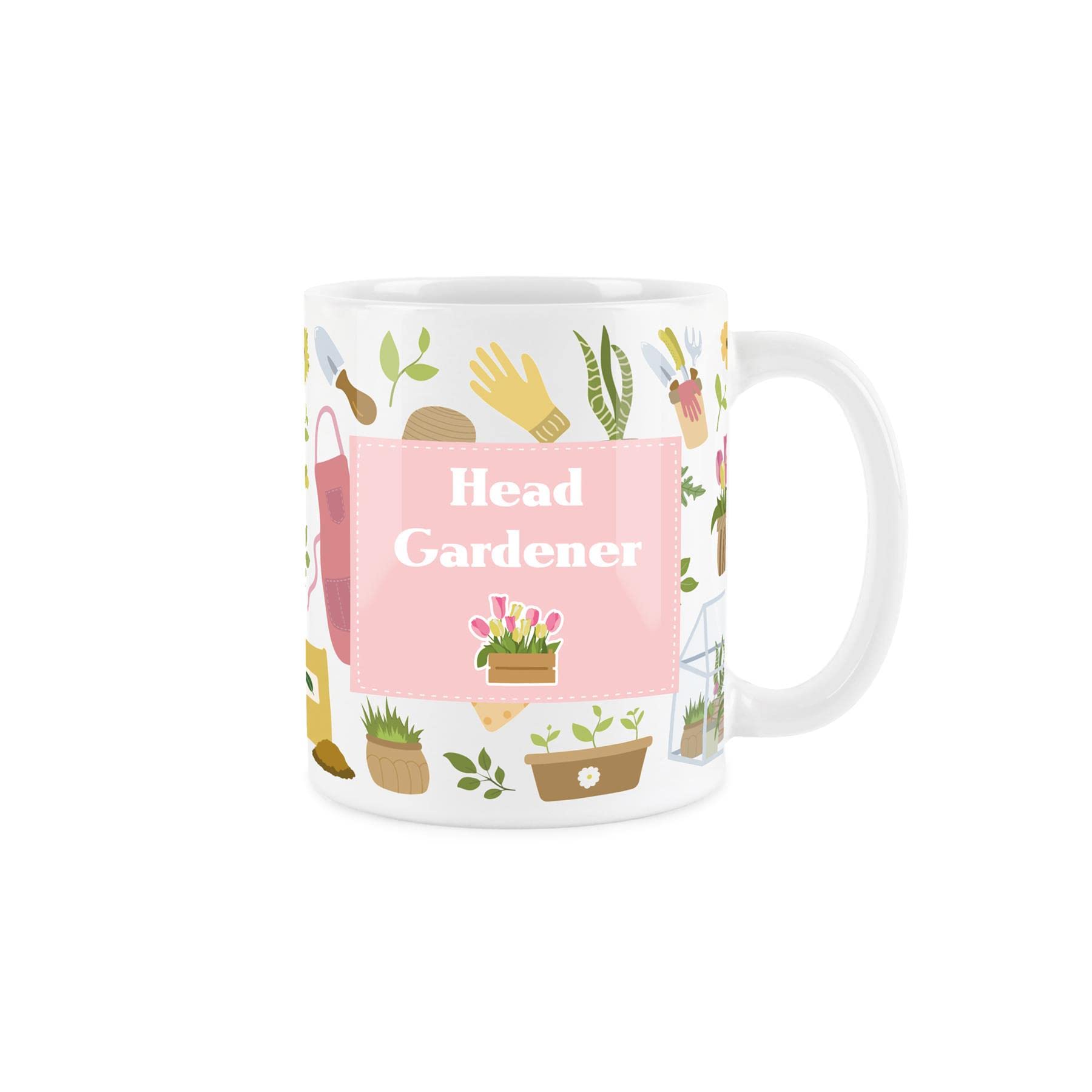 Purely Home Head Gardener Mug - Gardening White Coffee/Tea Gift 11oz