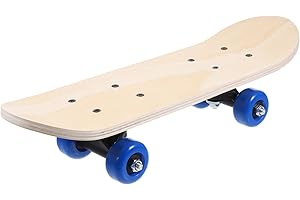 Kisangel Beige Hand Painted Skateboards Unfinished Wooden Skate Deck Wood Skateboard Craft