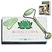 Genuine Jade Roller and Gua Sha Scraping Facial Tools Set | Anti Aging Natural Green Stone Massager for Rejuvenating Skin and Slimming Face