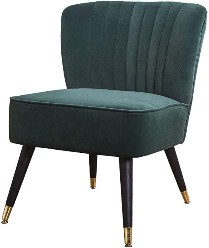 Furniture Modern Armless Chair Comfortable Suede Sofa Lounge Chair For Bedroom Living Room Office Lounge Reception With Footstool Color Green Amazon Co Uk Kitchen Home