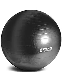 Titan Fitness ejercicio Estabilidad bola 65 cm Yoga, Pilates Negro anti Burst W bomba