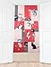 Terakoya Japanese Style Noren Curtain Long Type Tapestry The Seven Cats of Good Fortune