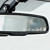 4PCS Car Stickers,Car Accessories Trust in God Rearview Mirror Sticker,Auto Stickers and Decals,Auto Decals for Women,Trust in God Mirror Decoration,Fits for Women Drivers, Motorcycles (WHITE 2)