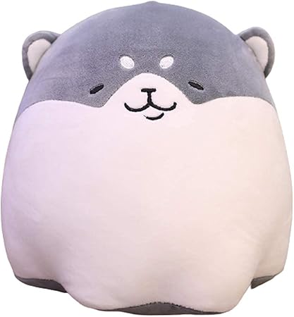Amazon ぬいぐるみ 豪華な動物豪華なおもちゃの犬かわいいぬいぐるみ犬の柔らかい枕 ぬいぐるみギフト少年と女の子 灰色の10x12インチ 18x19 6インチ グレー ぬいぐるみ おもちゃ