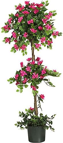 Plastic/ Polyester Bougainvillea 5-foot Topiary Silk Decorative/Artificial Tree